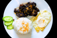 Tapsilog with iced tea