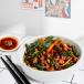 Thai Style Hot Basil With Udon Noodles New Tofu Spicy