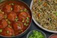 Veg Fried Rice + Gobi Manchurian