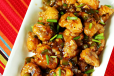 Mushroom Pepper Manchurian Dry