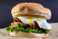Beef Burger With Cheese And Eggs