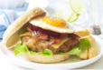 Chicken Burger With Cheese And Eggs