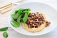 Hummus With Meat and Pine Seeds