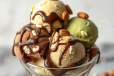 Mix Icecream With Nuts
