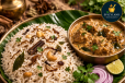 GHEE RICE WITH CHICKEN CURRY