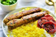 Ghee rice with chicken Kabab and Dal