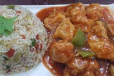 FRIED RICE WITH FISH MANCHURIAN