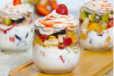 Fresh Fruit Salad With Ice Cream