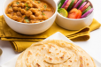 2 Porottas with Chana masala