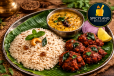 Ghee rice + Dal curry+ chicken 65 combo
