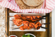 Chicken tikka 8 pcs With 2 Chappathies