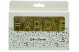 HBD Gold Letter Candles