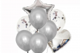 Silver Confetti Balloon Set-8Pcs