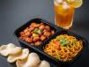 Diced Chicken Hot Garlic With Veg Hakka Noodles And Crispy Prawns Crackers