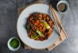 Ho Fun Noodles With Peppered Beef Tenderloin