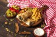Kabab Charcoal Sandwich Combo