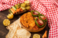Chicken Steak With Tomatoes And Onions And Peppers