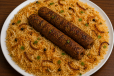 Rice With 2 Piece Beef Seekh Kabab