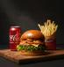 Mushroom and Swiss Burger Meal