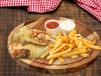 Tunisian Mlawi Tuna With French Fries