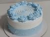Vanilla Blue And White Cake