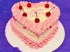 Lovely Pink Heart Cake