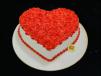 Flowers Heart Cake