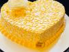 White Rose With Heart Shape Cake