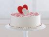 White And Red Hearts Cake