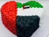 Vanila Love Shape Flag Day Cake 13