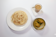 Porotta with Chicken Curry and Tea