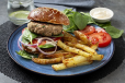 Mutton Burger With Fries