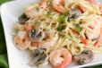 Tagen Shrimp and Calamari with Cream and Mushroom