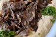 Hummus with Meat Shawarma Platter