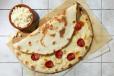 Akkawi Cheese and Pepperoni Manakeesh