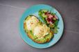 Avocado Toast With Poached Eggs And Hollandaise Sauce