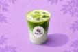 Iced matcha latte