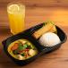 Thai Green Curry Veg with Jasmine Rice and Veg Spring Rolls