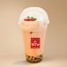 Strawberry Bubble Tea,cream Mousse and Tiger Sugar