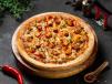 Schezwan Hot and Fiery Chicken Pizza