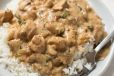 Stroganoff With Garlic Rice