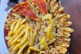 Family shawarma meal