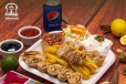 Arabic shawarma with pepsi