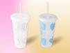Reusable Color Changing Cold Cups  White 24oz