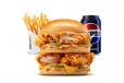 Double Hardee SantaFe Chicken Combo- Large