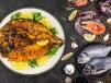 Seabream Grilled On Charcoal Without Rice