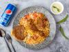 Chicken Biryani With Shami Kebab And Chutney Combo