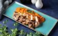Chicken Breast in Creamy Mushroom Sauce accompanied by Fluffy Sweet Potato Mash