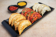Veg Momos Plater  - 4 Steam, 4 Fried, 4 Schzewzn