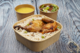 Baked Chicken with oriental rice and yoghurt